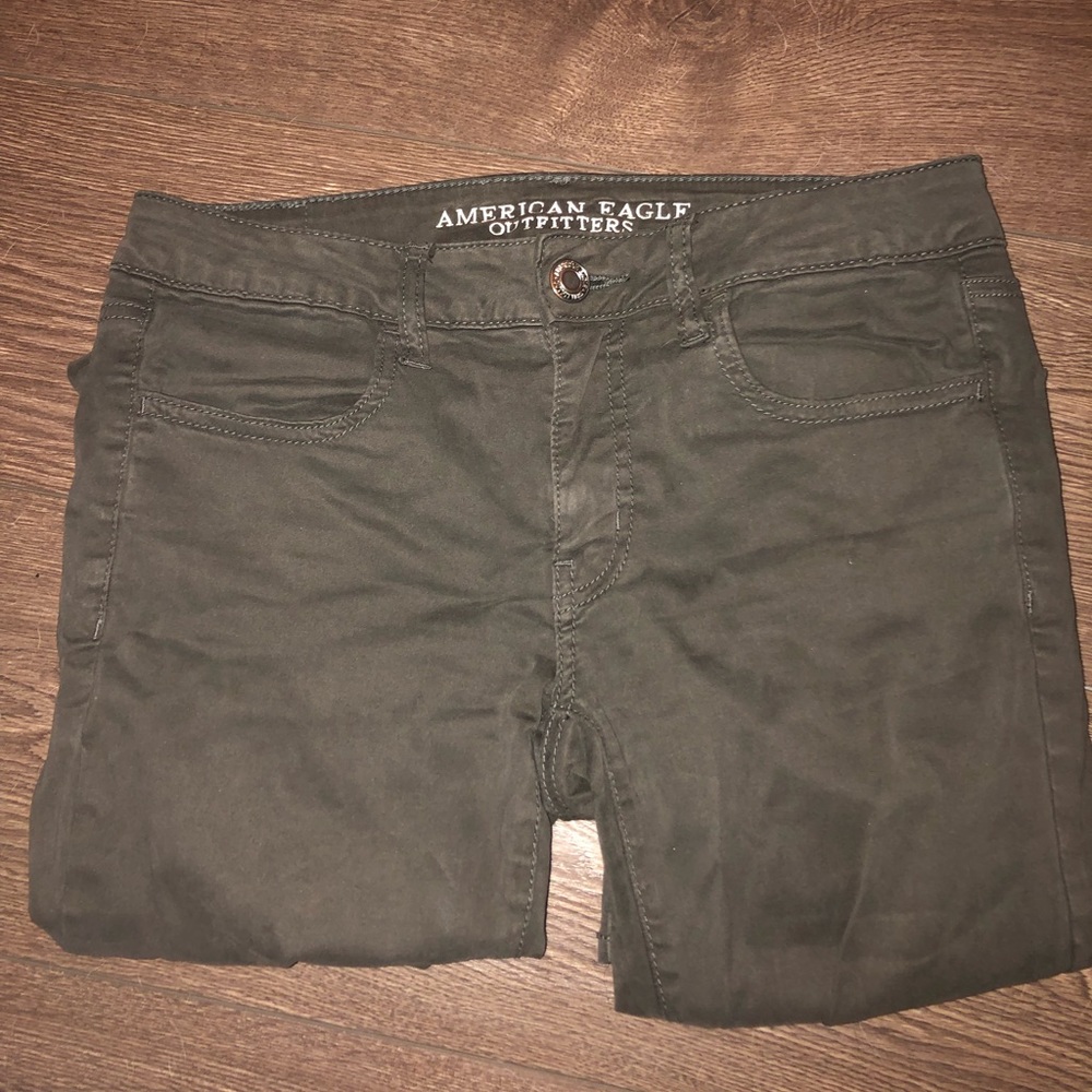 Olive American eagle jeggings